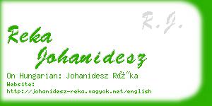 reka johanidesz business card